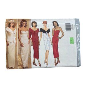 90s Butterick 4394 Misses Jacket and Dress Sewing Pattern Sizes 6-8-10-12 UNCUT